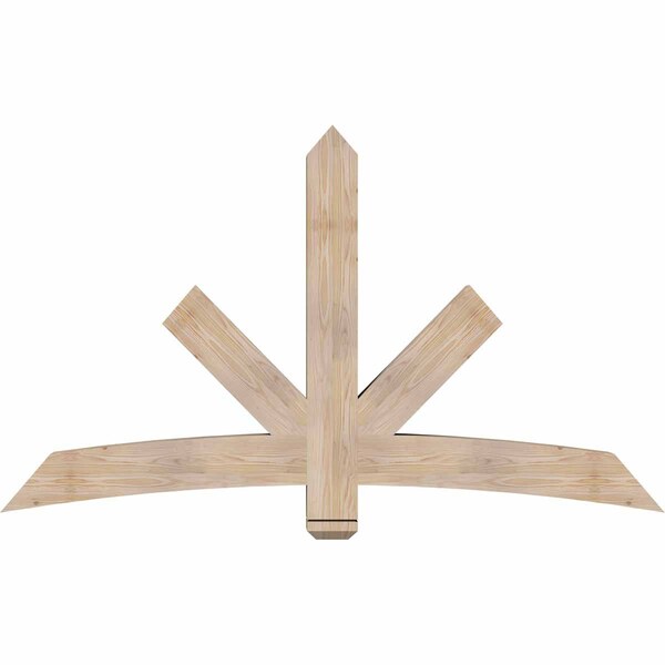 Ekena Millwork Alberta Smooth Timber Gable Bracket, Douglas Fir, 60"W x 35"H x 5 1/2"D x 5 1/2"F, 14/12 Pitch GBW060X35X0606ALB00SDF - main